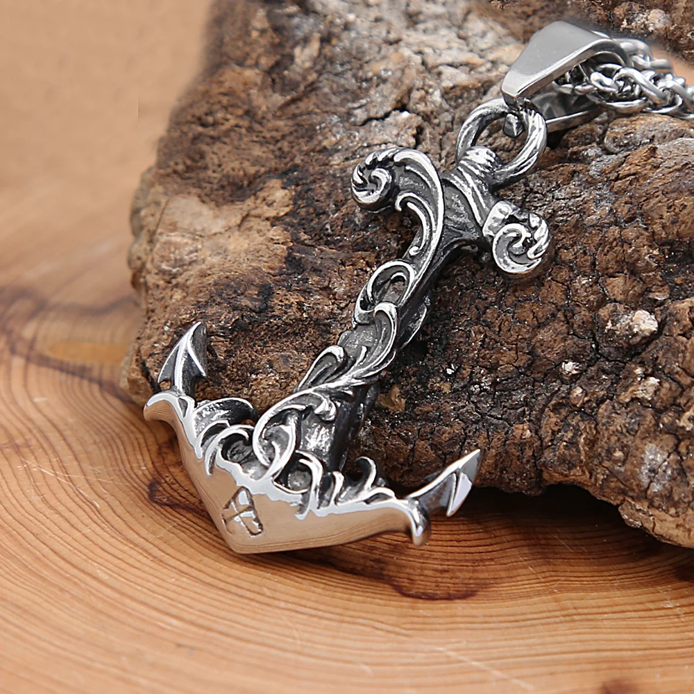 PUNK สร้อยคอจี้สมอสแตนเลสสำหรั - Battle Rope Anchor บทวิจารณ์และราคา